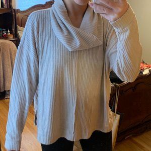 Beige Cowl Neck Sweater